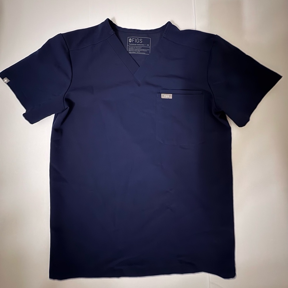 Figs navy blue scrub top